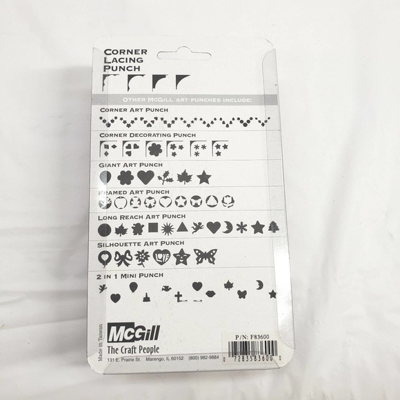 Corner Lacing Paper Punch McGill CRAFTIVITY!! NEW !! - Picture 3 of 5